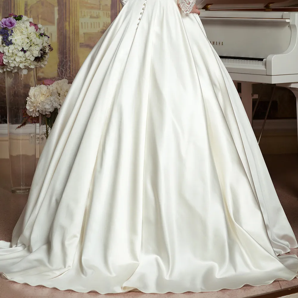 Элегантный кружевной Атласный халат с v образным вырезом и бисером платье макси