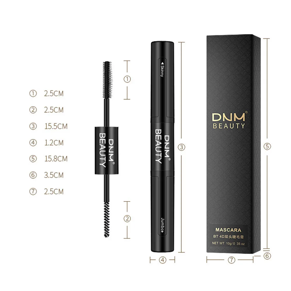 Горячая продажа двухсторонняя тушь для ресниц с волокном водостойкая защита от