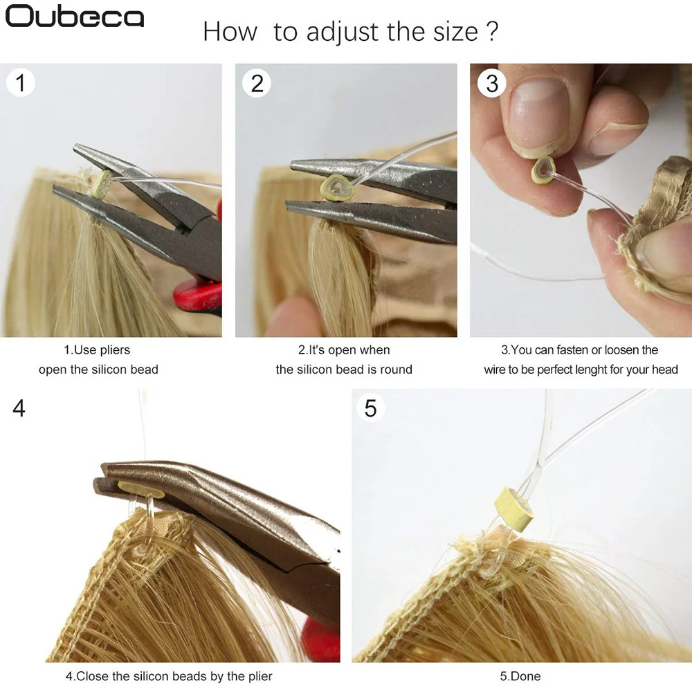 

Oubeca 24 Inches Synthetic Wavy Halo Ombre Hair Extensions Thick Secret Miracle Invisible Wave Wire Hair Piece For Women 100g