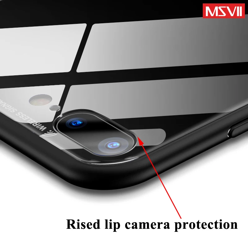 MSVII для iPhone 8 чехол стекло Coque для Apple iPhone 7 7 plus чехол силиконовая рамка+ Зеркальное стекло крышка для iPhone 8 plus чехол s