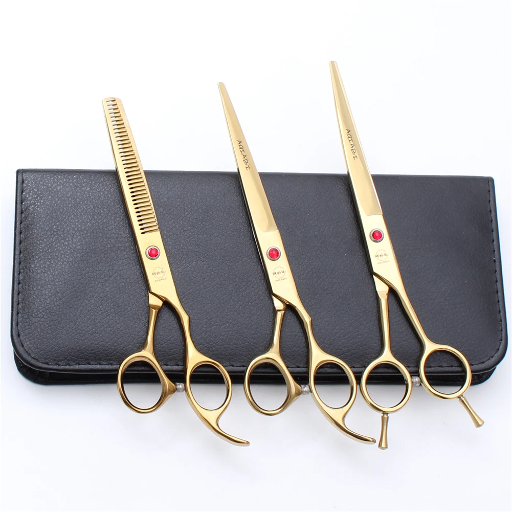 A3002 7'' Japan Steel AQIABI Professional Grooming Scissors Pet Shop &amp Home Dogs Cats Animals Hair Shears Haircut Suit | Красота и