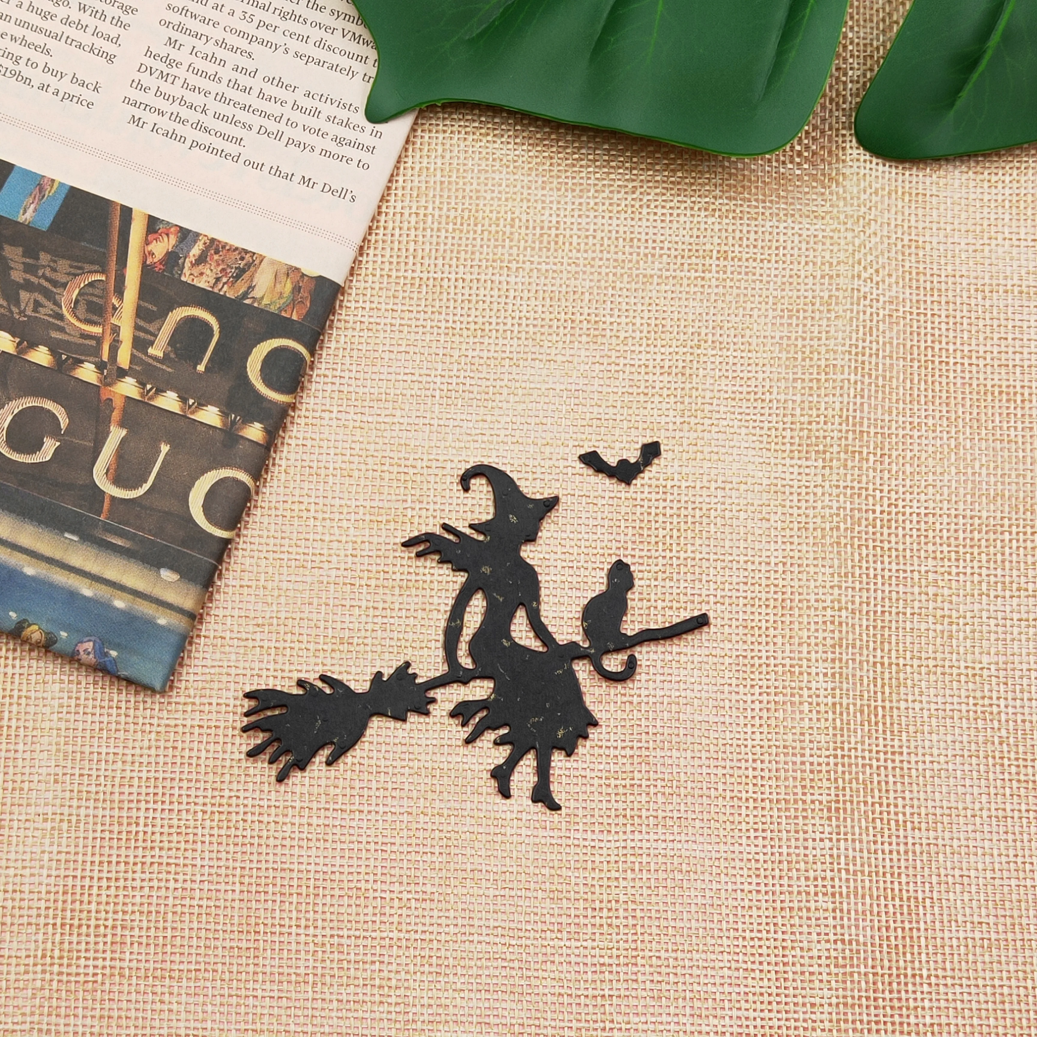 Хэллоуин шаблон для резки металла скрапбукинга тиснение ведьма летучая мышь