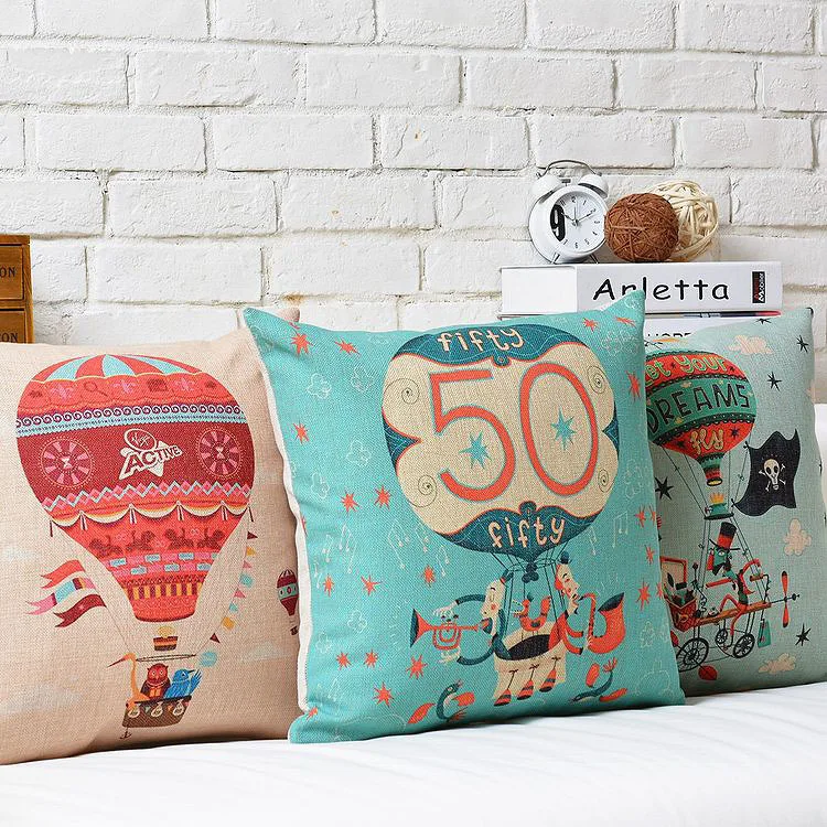 Pixar мультяшный милый воздушный шар хлопковая подушка яркий квадратный диван