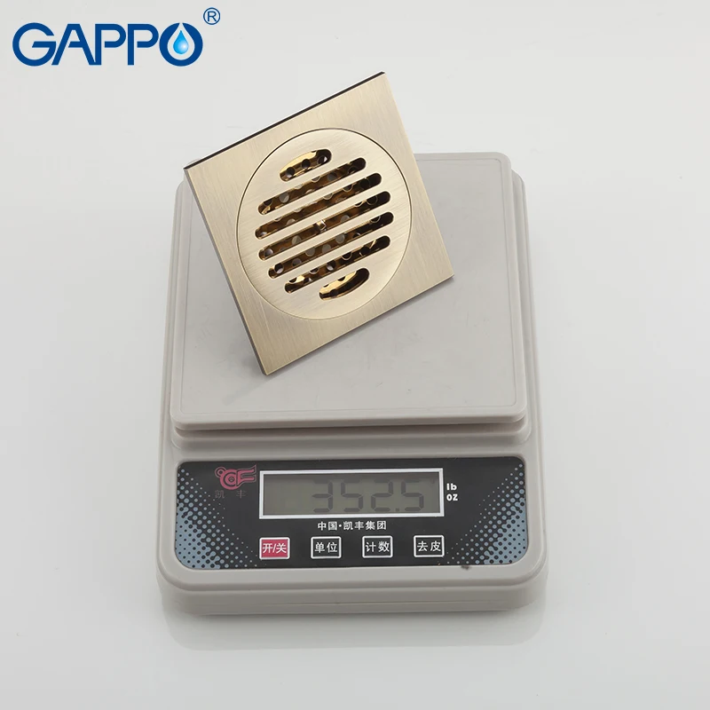 

GAPPO Drains bathroom waste drains anti-odor floor drain shower water drain strainer Antique Brass bathroom floor cover