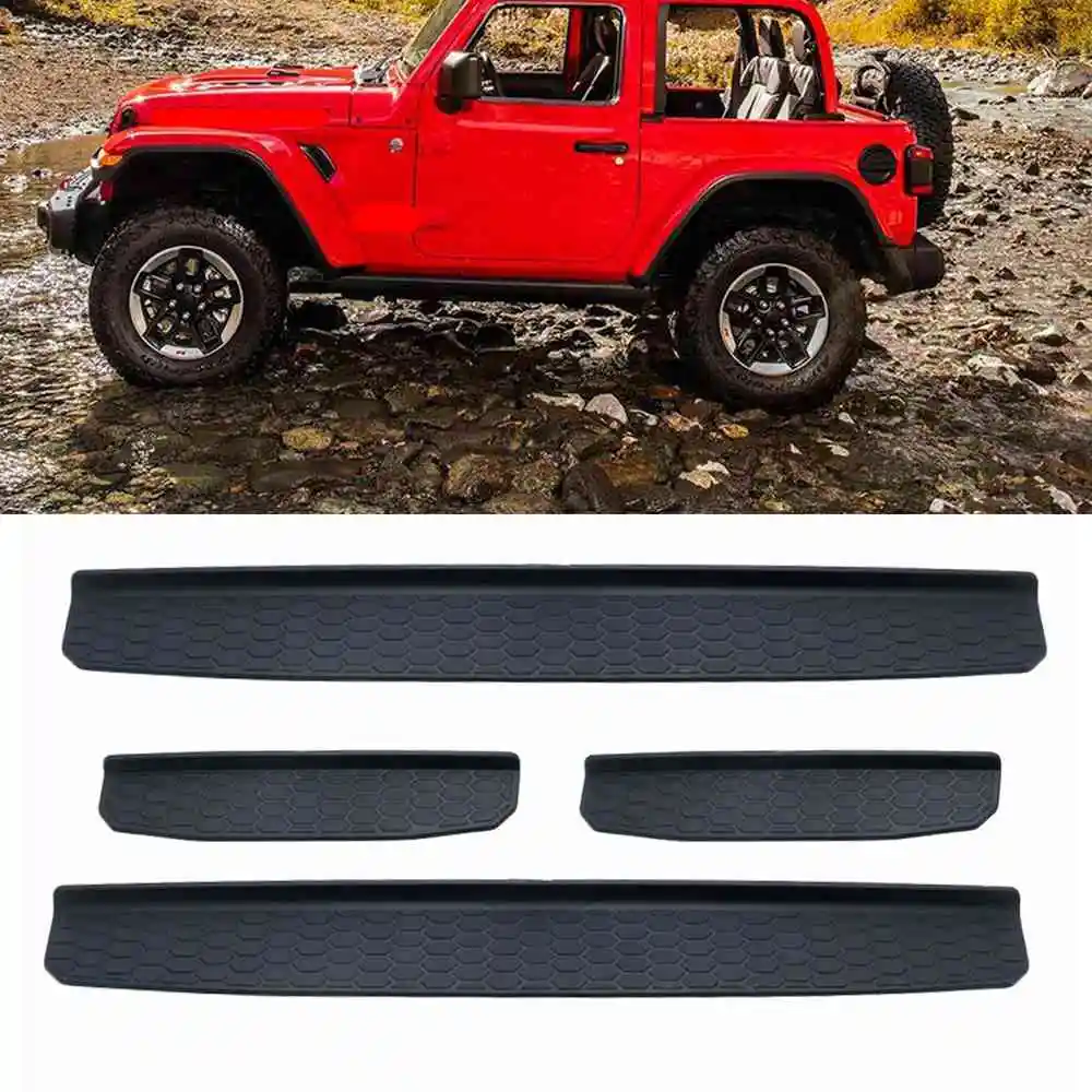 Для Jeep Wrangler JL 4 Защита дверных порогов защита для входа 2018 2 дверная Пластиковая