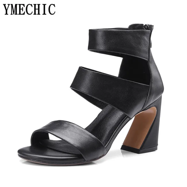 YMECHIC/2018 Модные женские сандалии гладиаторы вечерние летние ботильоны из