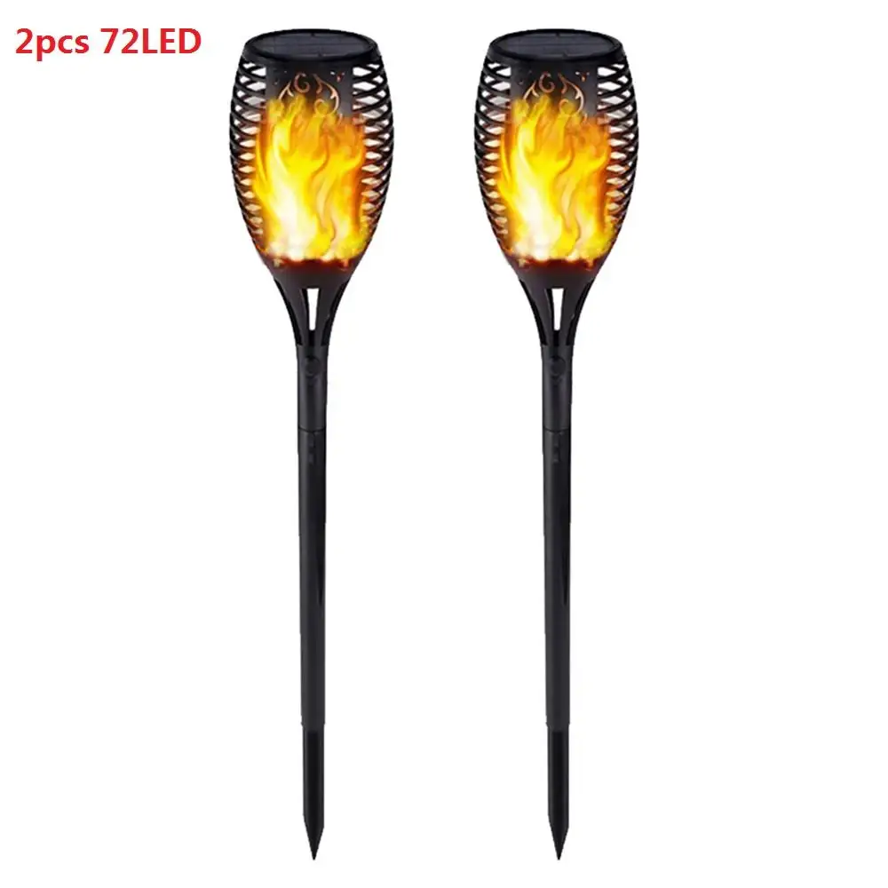 2pcs 72led 1/2/4 шт. 72LED Солнечный свет лампы свет мерцание открытый IP65 Водонепроницаемый Пейзаж Двор Сад Солнечный желтый светильник путь светильник ing фонарь светильник - Испускаемый цвет: 2pcs 72led