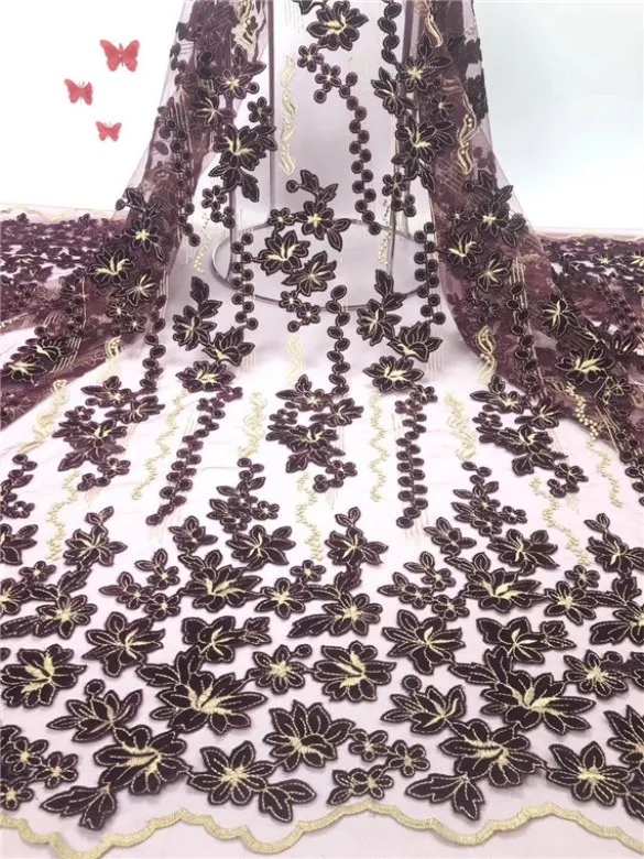 Latest African Tulle Lace 2018 French Net Stones Fabric For Wedding Black Gold Embroidery ffj418 | Дом и сад
