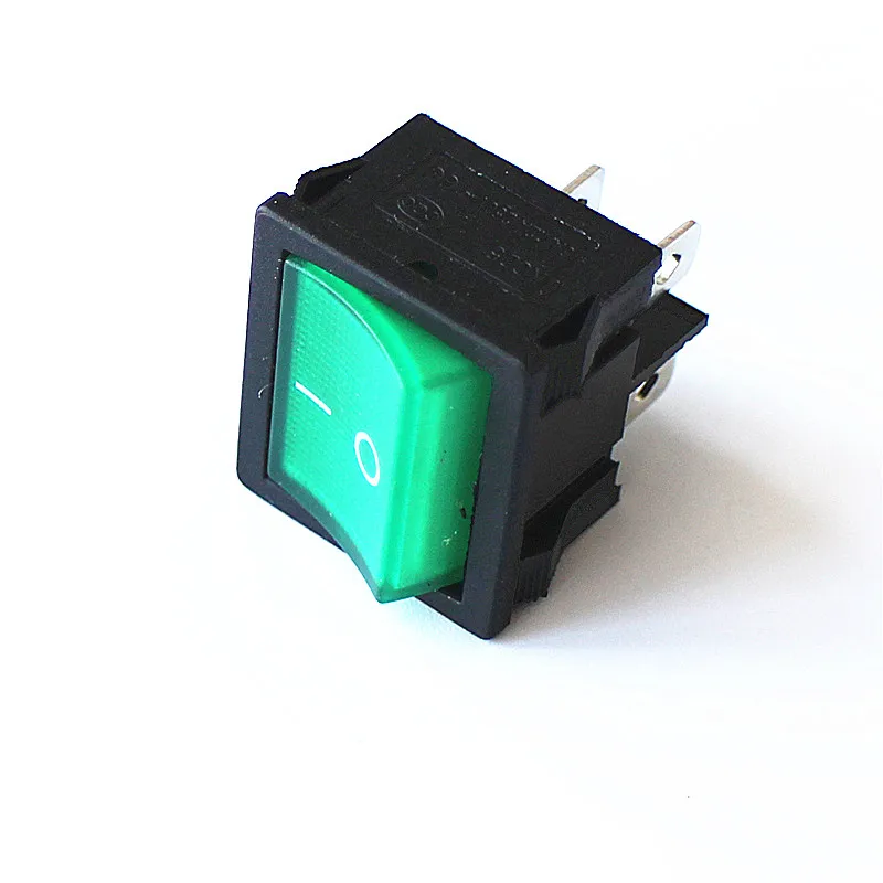 JOYING LIANG KCD5 4PN Green with Light Rocker Switch 21*24mm 4-feet Power Switches 2pcs/lot