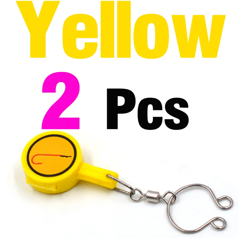 Yellow-2Pcs MNFT рыболовный инструмент связывания узлов все в одном крышке крючки на удочки | леска резак рыболовные снасти инструмент связывания узлов - Цвет: Yellow-2Pcs