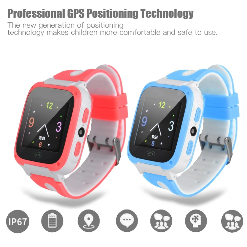 SOONHUA ультра тонкие Водонепроницаемые Детские Смарт часы голосовые чаты фонарики