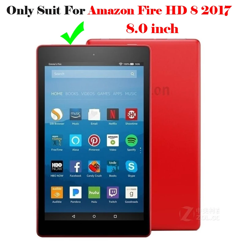 Чехол для Amazon Новый Kindle Fire HD 8 2017 Tablet чехол Тонкий Smart печати флип кожаный