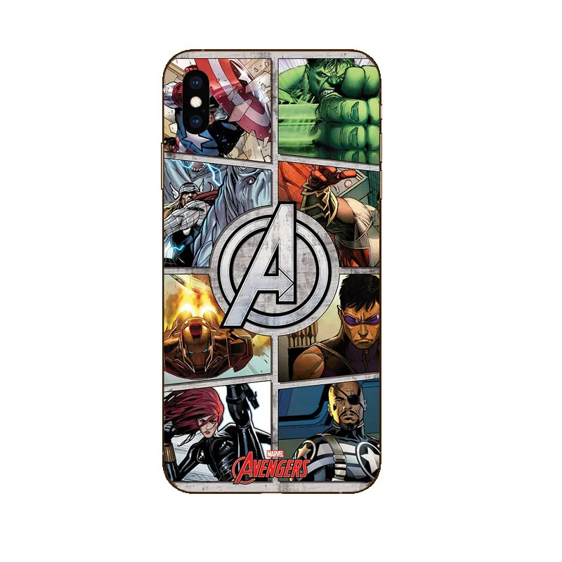 Силиконовый чехол Captain AmericaTPU для iPhone 11Pro 8 Plus X XS Max XR 5 6 6S Wolverine 7 | Мобильные телефоны
