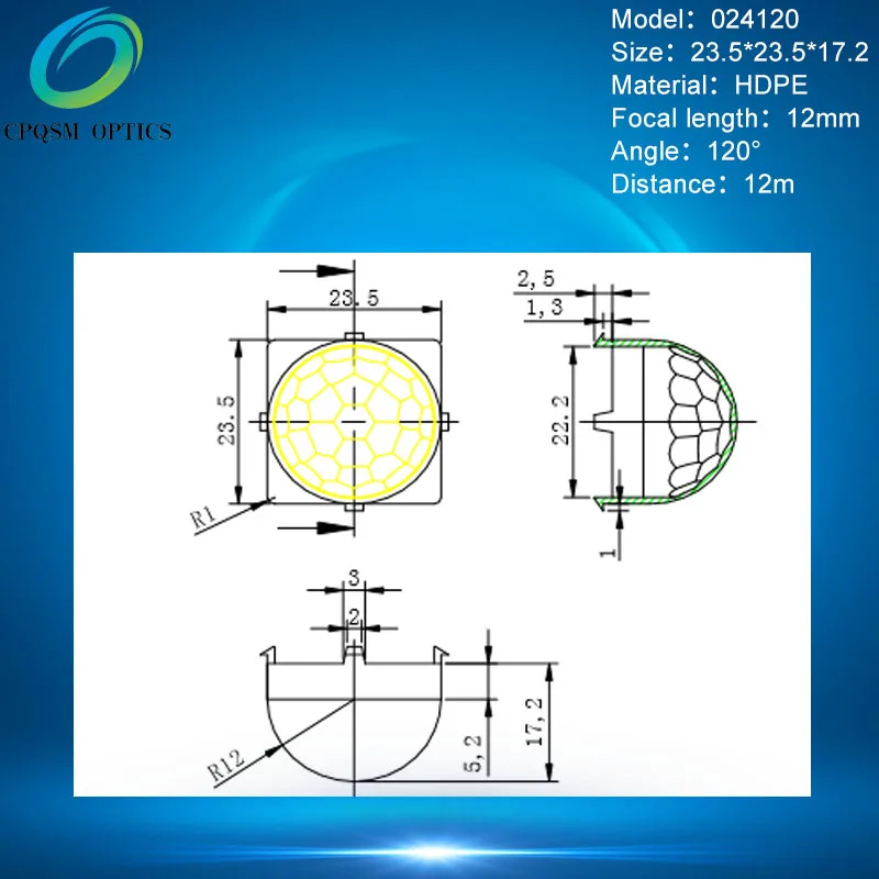 HDPE линза Френеля 024120 для человеческого тела Инфракрасный индукции|Линзы| |