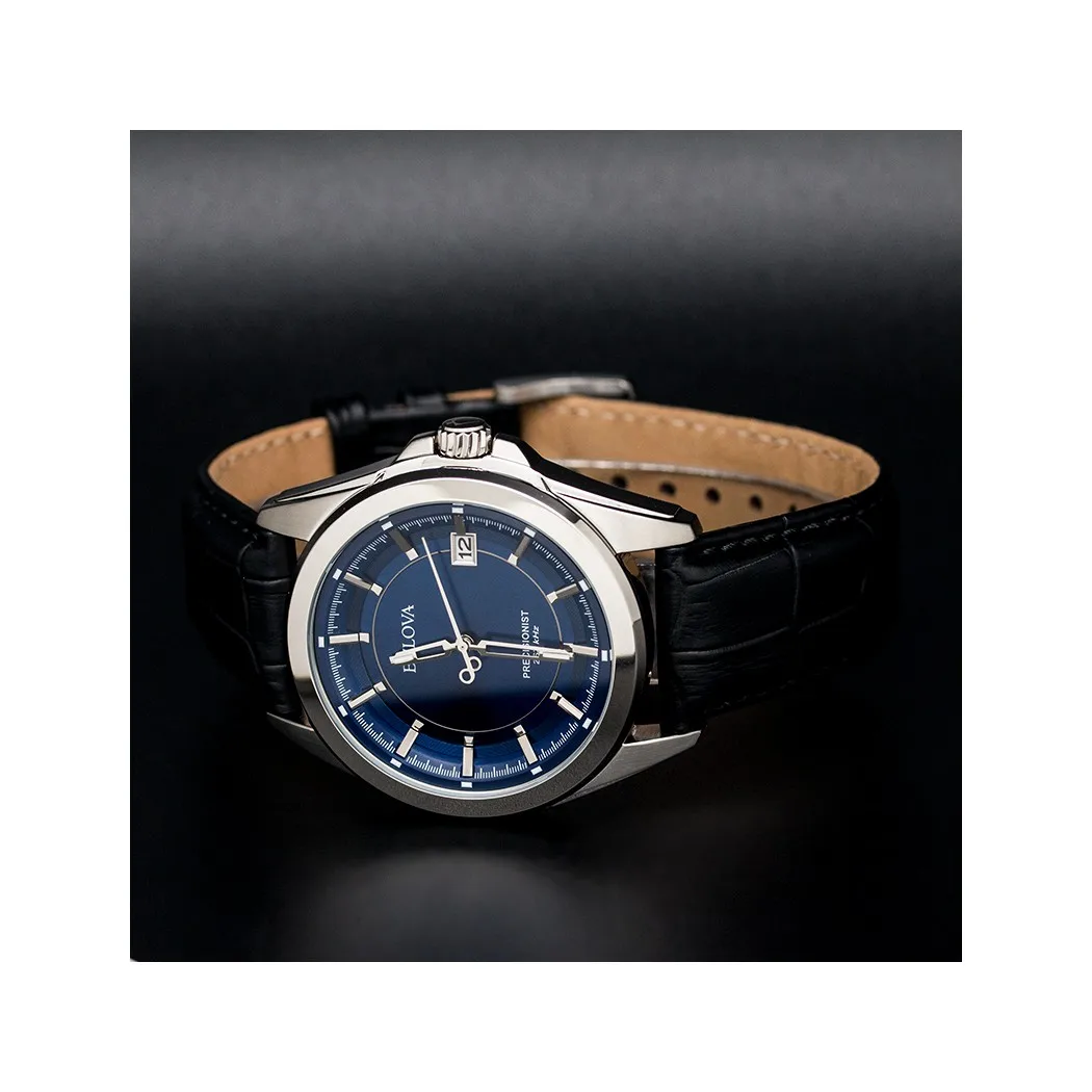  Quartz Wristwatches Bulova 96B257 mens waterproof watch wrist accessories Leather strap | Наручные часы