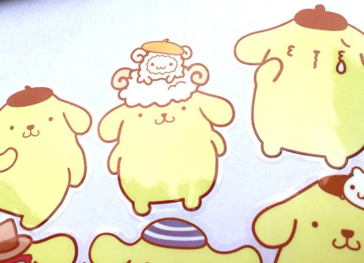 100 листов/лот adesivos водонепроницаемые pompom purin серии аниме наклейки pegatinas наклейка в