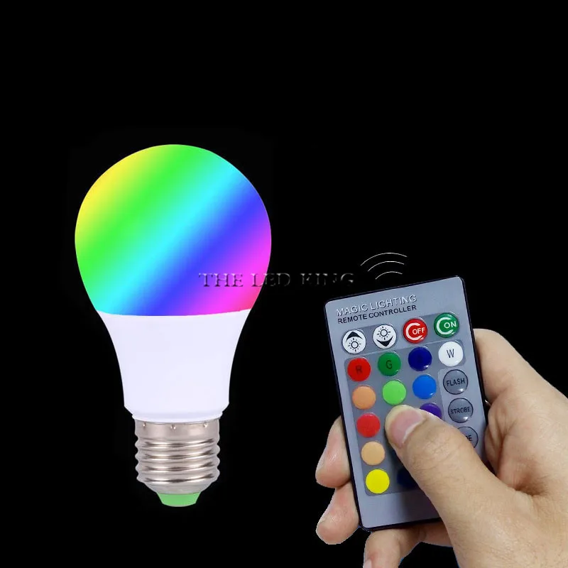 Светодиодная RGB лампа E27 E14 3 Вт 5 10 15 RGBW RGBWW 85 265 в|Светодиодные лампы и трубки| |
