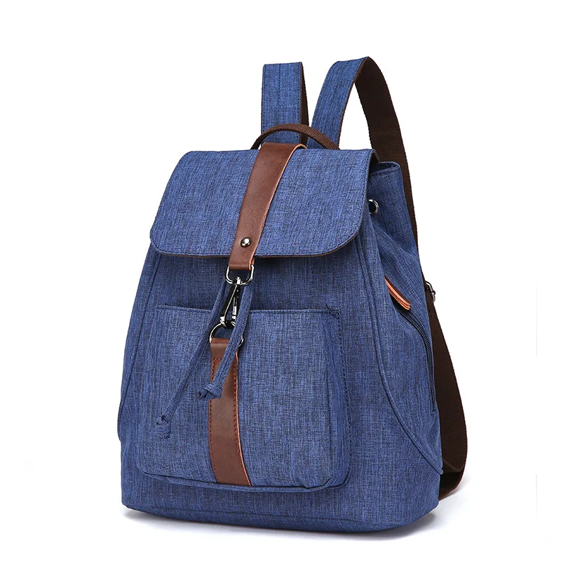 Для мужчин холст рюкзак мода Колледж студент мешок для подростков мужской