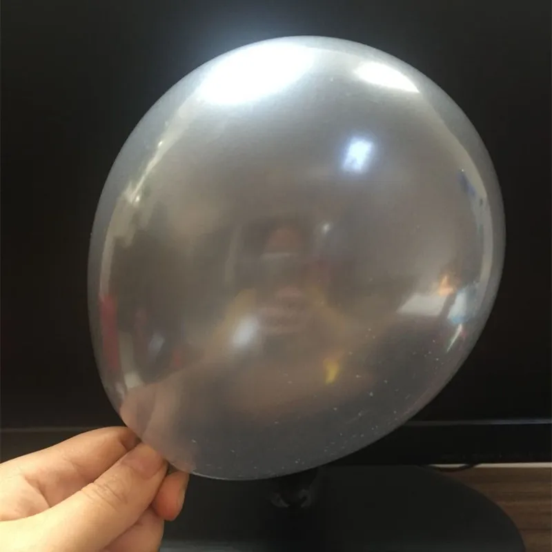 5inch Sliver KAMMIZAD воздушный шар на 1-й День Рождения 50 шт. 5 дюймов прозрачные латексные шары Арка Черное золото для единорога вечерние babyshower декоративный воздушный шар - Цвет: 5inch Sliver