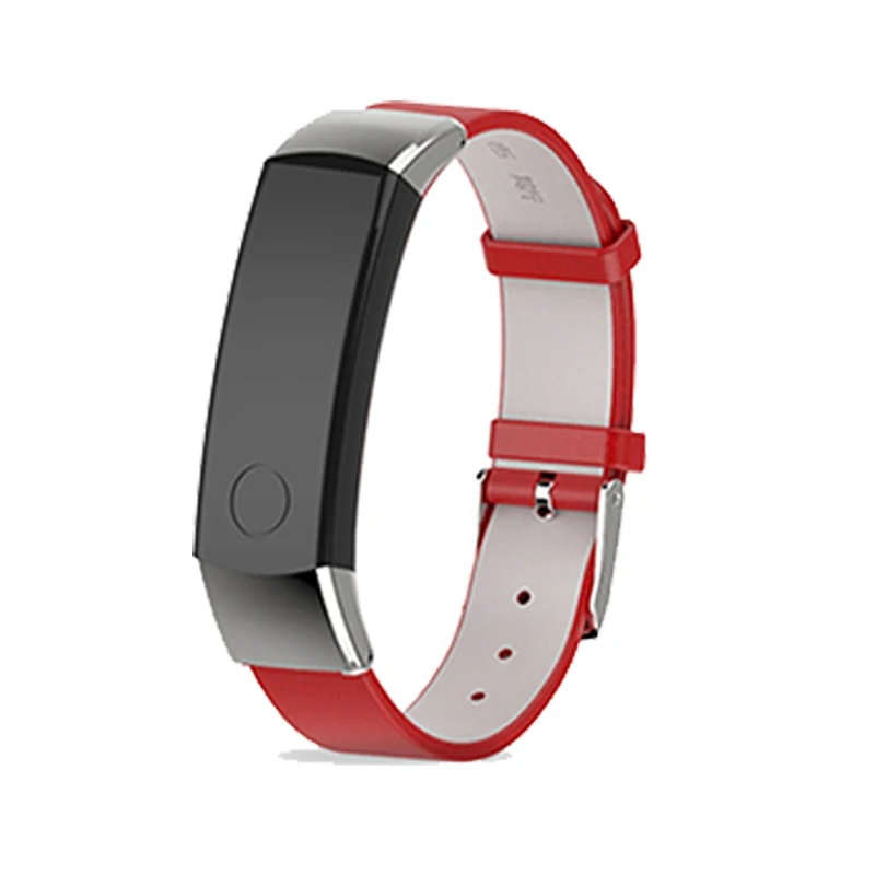 Red Leather Strap Ремешок из натуральной кожи для Honor band 3, мягкий браслет, ремешок для huawei Honor Band 3, умный Браслет - Цвет: Red Leather Strap