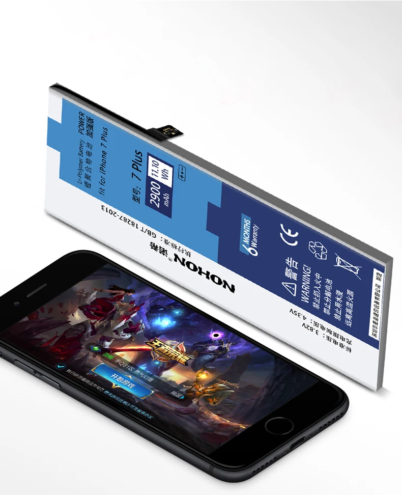 Аккумулятор NOHON для Apple iPhone 7 Plus, iPhone 7 Plus, iPhone 7 Plus, реальная емкость, 2900 мАч, батарея для мобильного телефона+ Бесплатные инструменты
