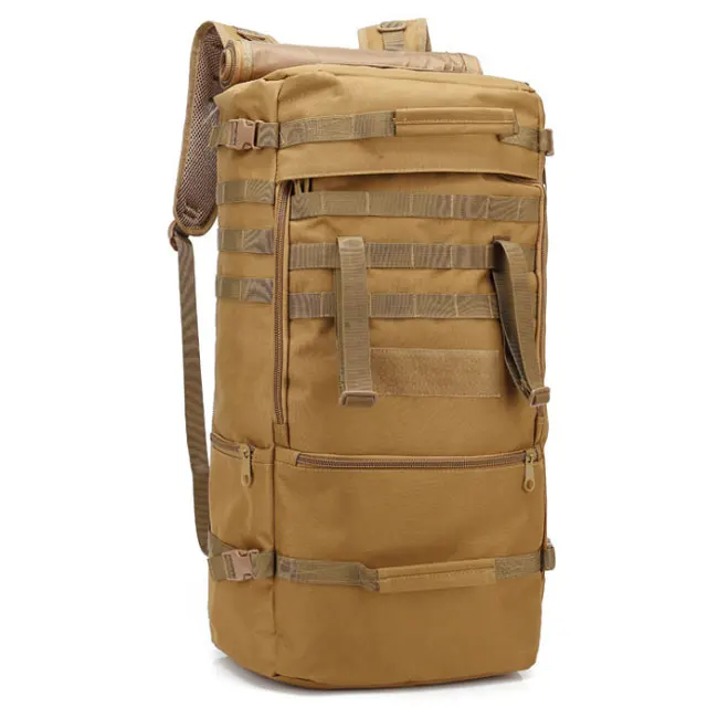 Khaki Открытый 60л Военная Тактическая Сумка охотничий походный рюкзак для ноутбука Molle нейлоновый Водонепроницаемый Военный Рюкзак Спортивная Сумка - Цвет: Khaki