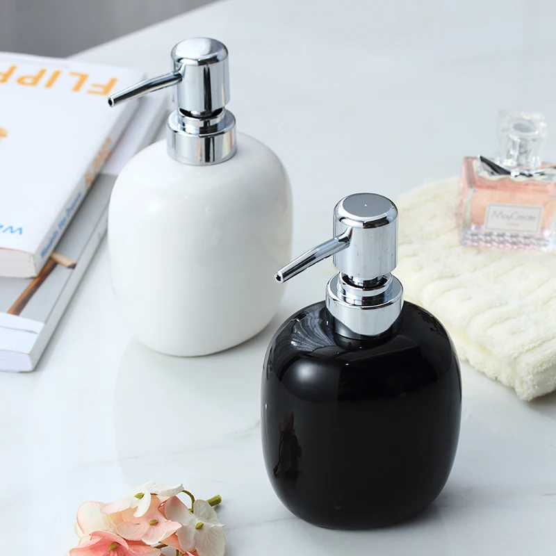 NEWYEARNE 360ML Latex Bottles Ceramic Hand Washing Liquid Hotel Soap Dispenser Emulsion Accessories Gifts Bathroom set | Дом и сад