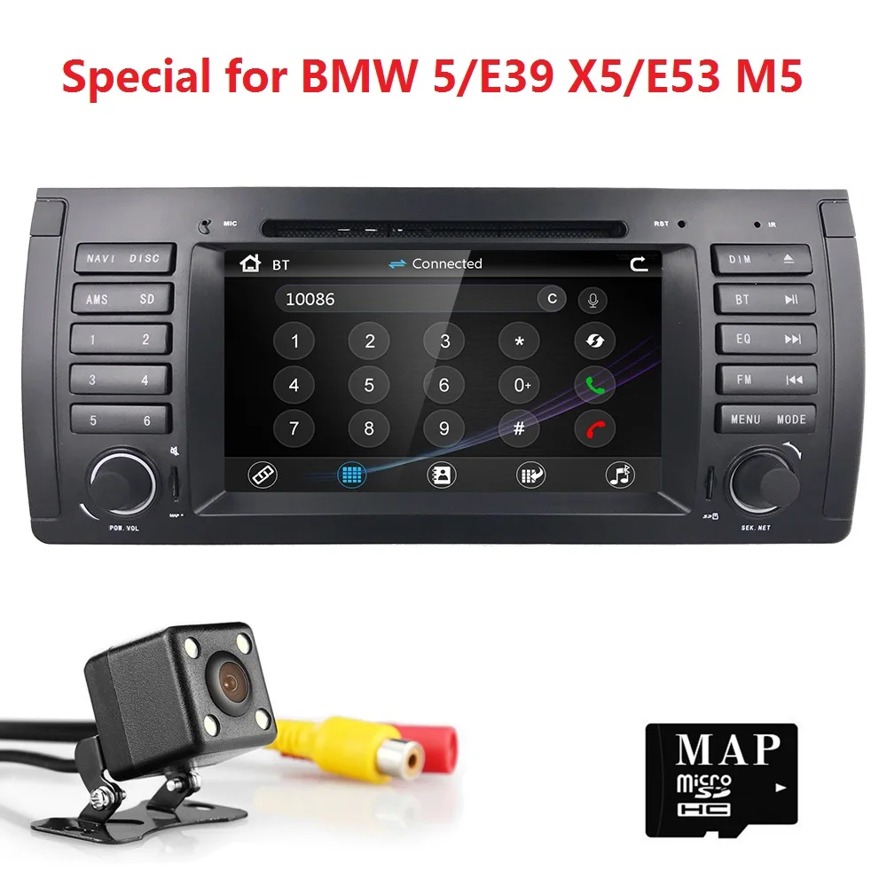 Dvd-плеер автомобиля для BMW E39 E53 X5 Авторадио навигации с Bluetooth DAB + RDS заднего SWC