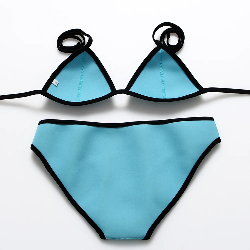 Neoprene Sexy Bikinis Set Swimwear Women Swimming Halter Bathing Beach Wear Bodysuit Bikini Swimsuit Wears Muti Colors |
