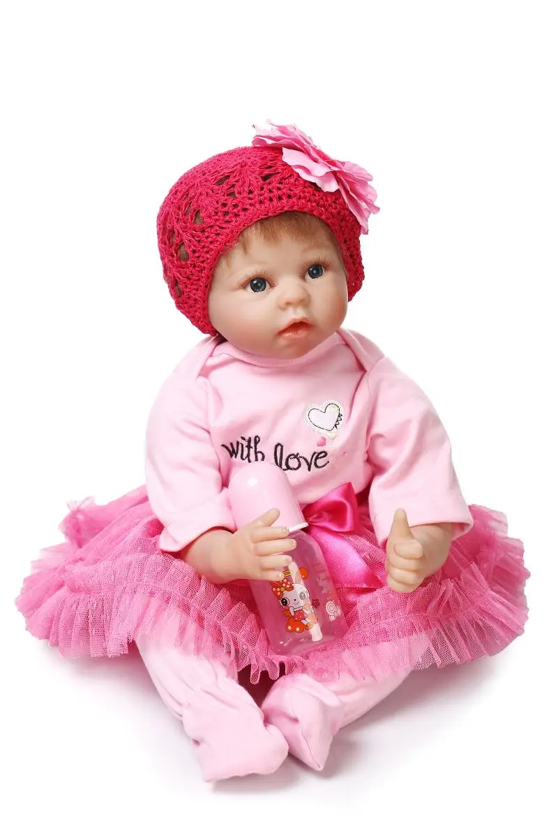 

Baby reborn toy dolls gift 22inch 55cm soft silicone dolls reborn bebe alive princess dolls brinquedo menina oyuncak bebek