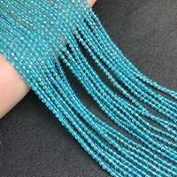wholesale blue crystal faceted chamfered beads jewelry accessories semi finished beads diy crystal bracelet accessories