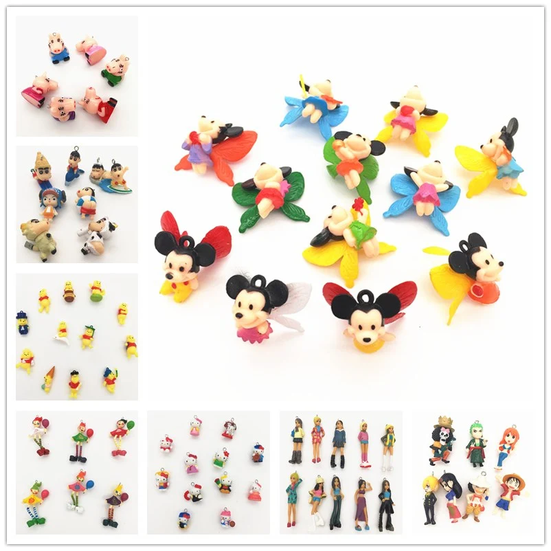 Set10-100pcs смолы 3D фильмы персонажи мультфильмов мультфильм смешанных цветов смола
