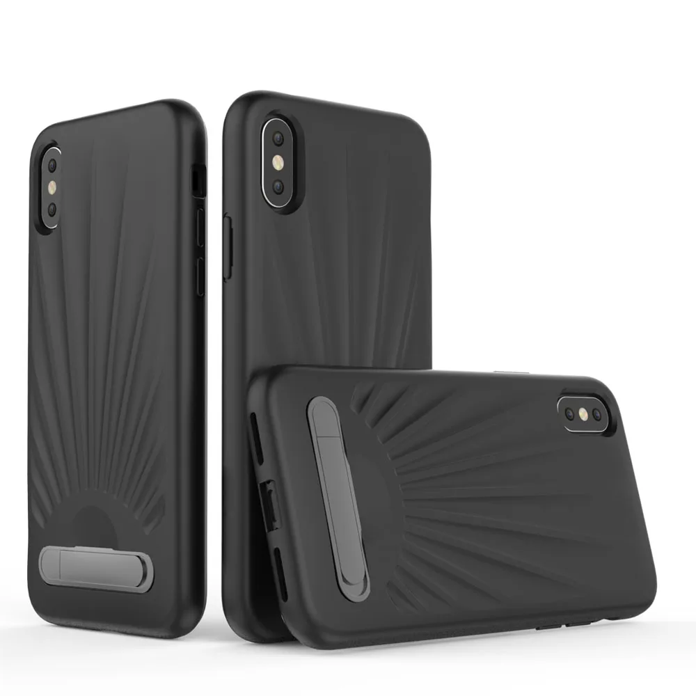 Защитный чехол для iPhone X с подставкой и внутренним держателем карт защитой от