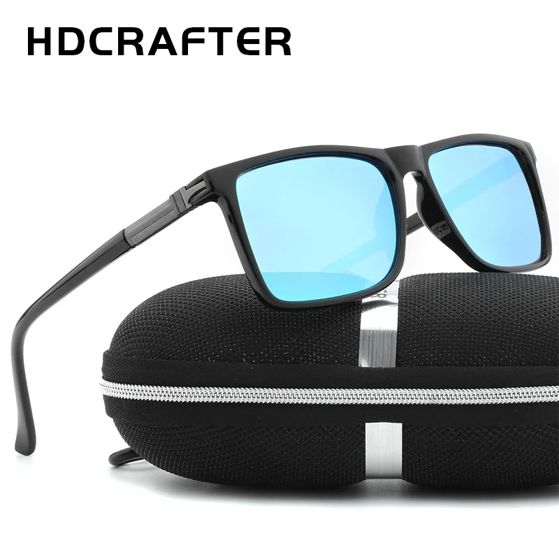 Модные поляризованные мужские солнцезащитные очки HDCRAFTER 2018 из