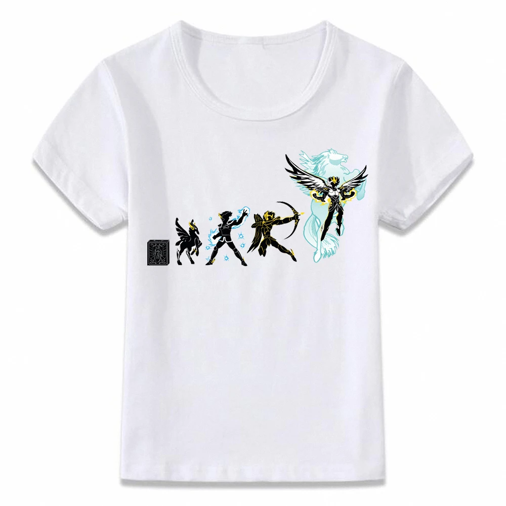 Детская одежда футболка для мальчиков и девочек с аниме Saint Seiya Evolution Ikki Shun Shiryu