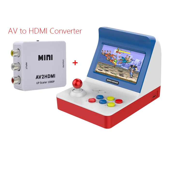 Blue Red and AV2HDMI Ретро ручной Эмулятор игровой мини-автомат консоль Классический Портативный 4," Джойстик видео игровой плеер с игровым контроллером - Цвет: Blue Red and AV2HDMI
