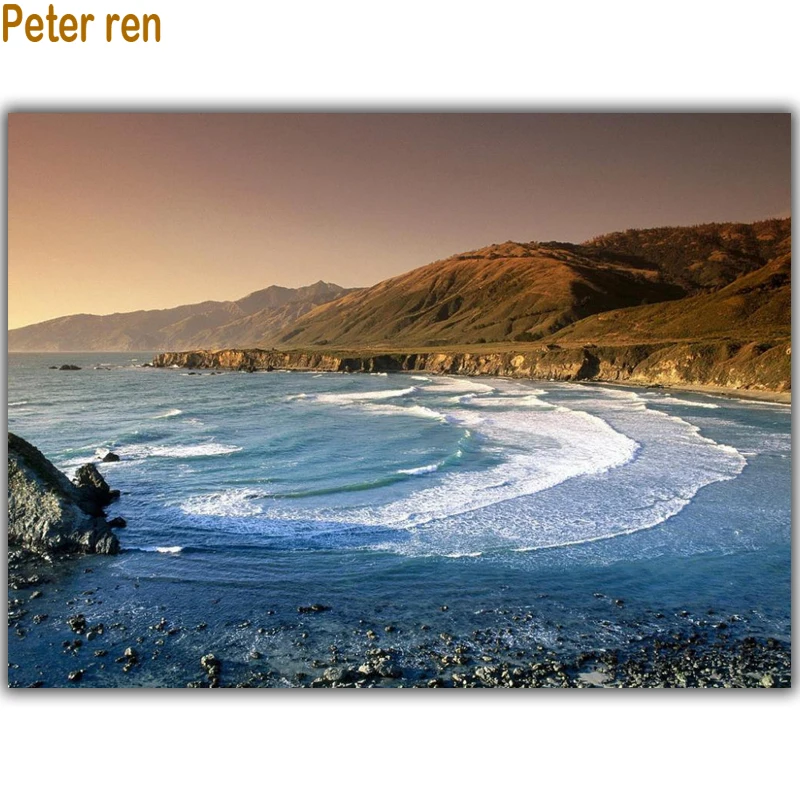 Diy ремесла Алмазная мозаика Полная Картина море красивый Бисероплетение 3d