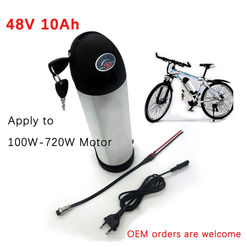 48V 12Ah 500W батарея для электрического велосипеда бутылка воды литий ионный