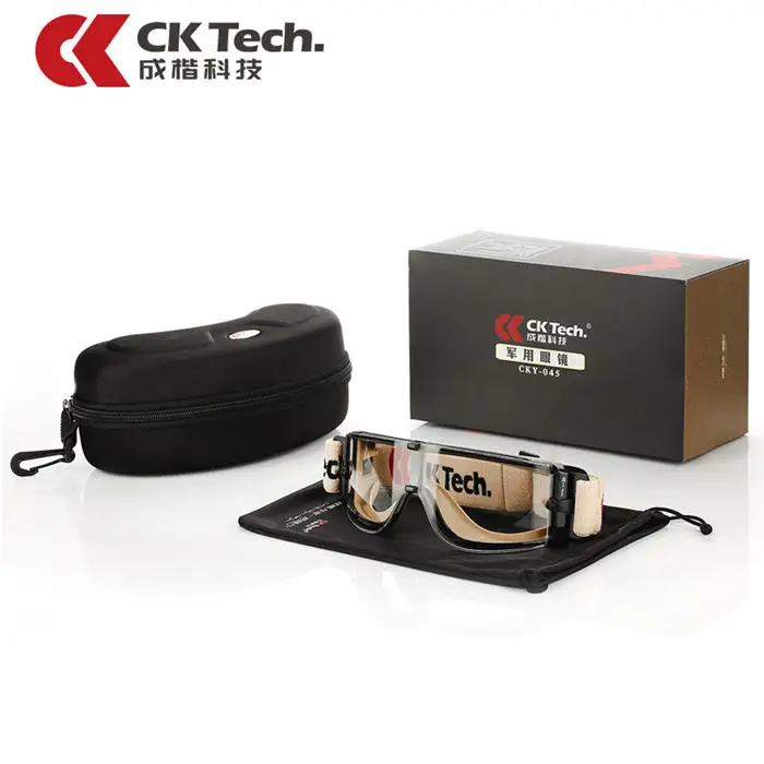 beige transparent CK Tech. Мужские армейские защитные очки, противотуманные тактические очки CS, противоударные военные защитные очки для стрельбы - Цвет: beige transparent