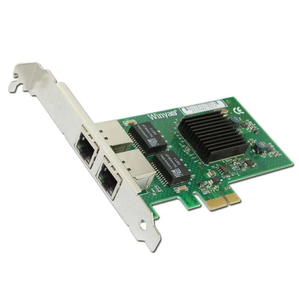 Winyao WY575T2 PCI-E X1 Двухпортовая гигабитная Ethernet Сетевая карта 10/100/1000 Мбит/с LAN адаптер