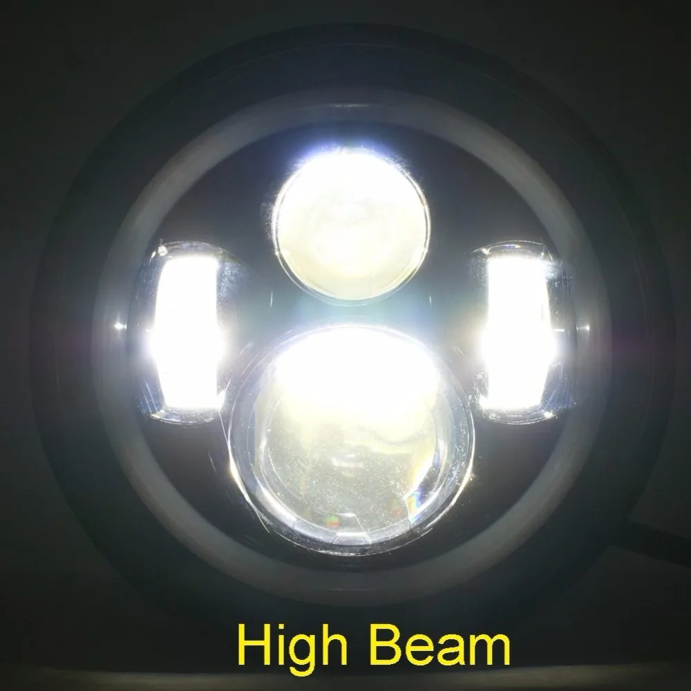 For Jeep Wrangler Headlights 7 Inch Round LED Headlight Conversion Kit DRL Light Assembly for JK TJ FJ Hummer Trucks headlamp | Автомобили