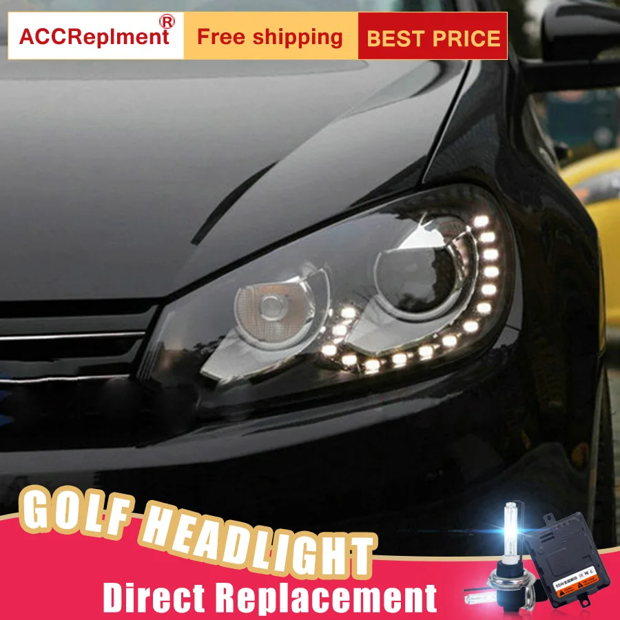 2 шт. светодиодный ные фары для VW Golf 6 2009 2013 Автомобильные ангельские глазки