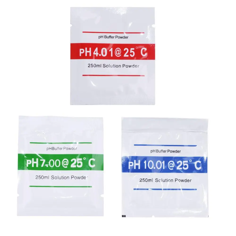 PH 4.01 7.00 10.01 Yieryi PH буфера Порошковая мера калибровочное решение PH4.01 6,86 9,18 7,00 10,01 Калибровочная точка для PH тестового метра - Цвет: PH 4.01 7.00 10.01