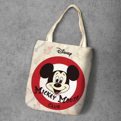 Плюшевый Рюкзак disney, Мультяшные сумки, дамская сумка для покупок, Холщовая Сумка с Микки Маусом и Минни, сумка на плечо, сумки-тоут, розовая сумка с Микки Маусом - Цвет: 11