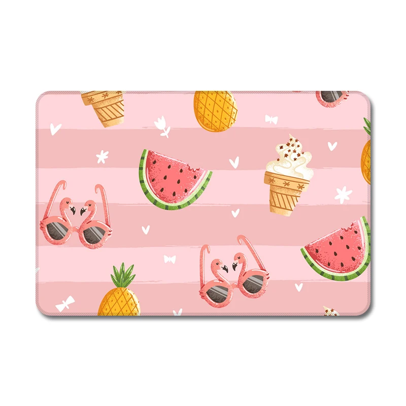 Розовые фрукты Лев ресницы крутой дизайн натуральный резиновый стол коврик для