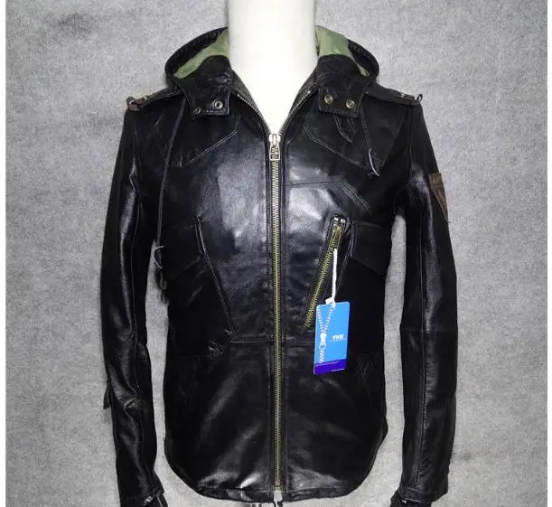 

Бесплатная доставка. Зимние теплые куртки из овчины, мужская длинная куртка из натуральной кожи, мужское повседневное искусственное пальто, ткань с миллиитровыми карманами