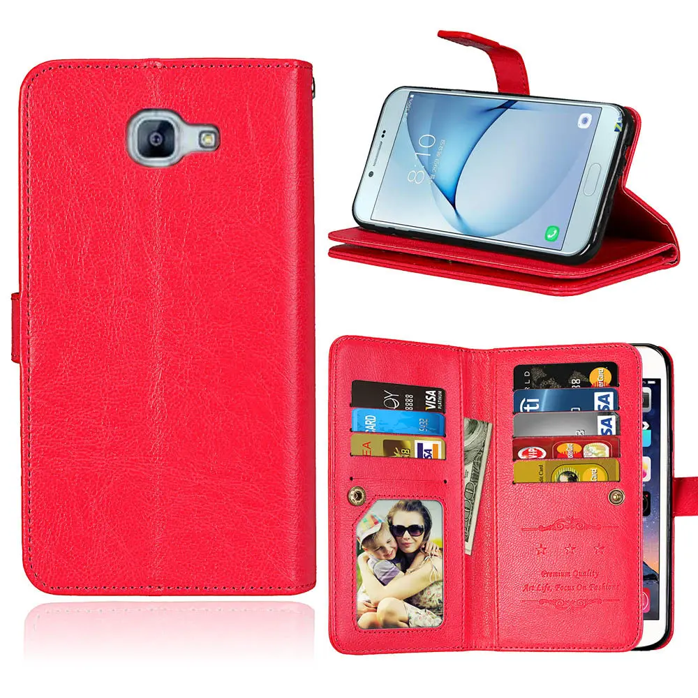 Чехол A8 для многофункционального 9 слотов карт с подставкой из искусственной