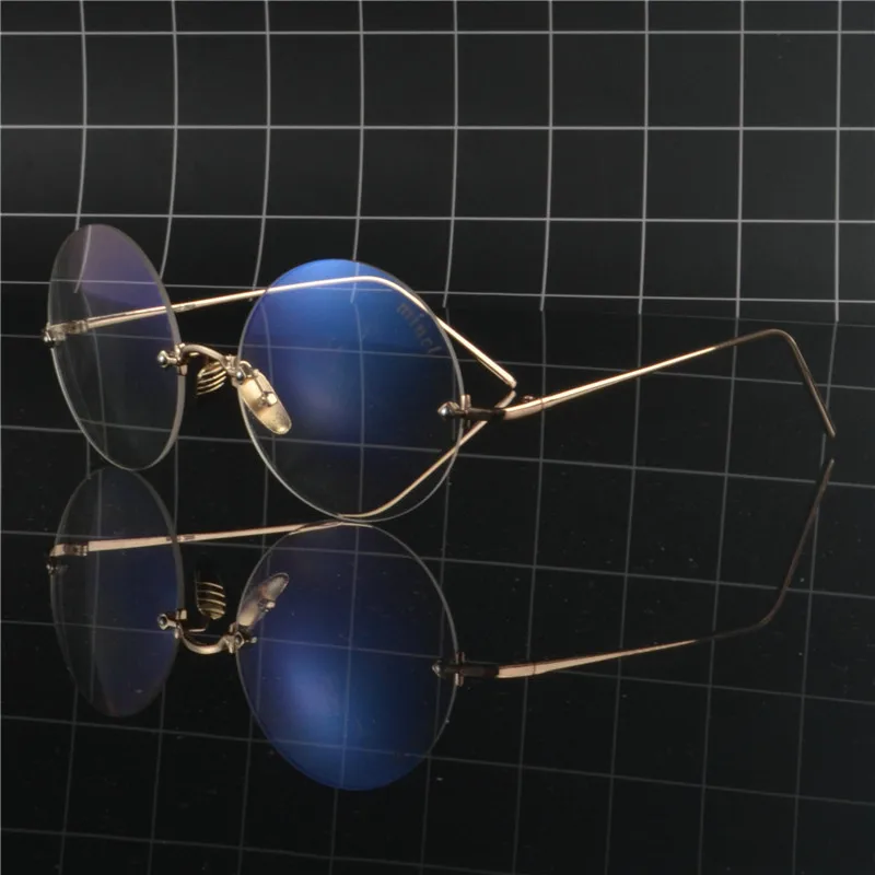 Новинка 2019 года Ретро Круглый Безрамное прозрачные солнцезащитные очки для