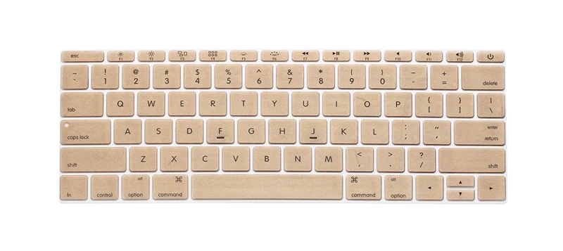Золотой Защита клавиатуры США для Macbook 12 retina силиконовый чехол для клавиатуры Macbook Pro 13 без сенсорной панели A1708 13,3 защита кожи - Цвет: Золотой
