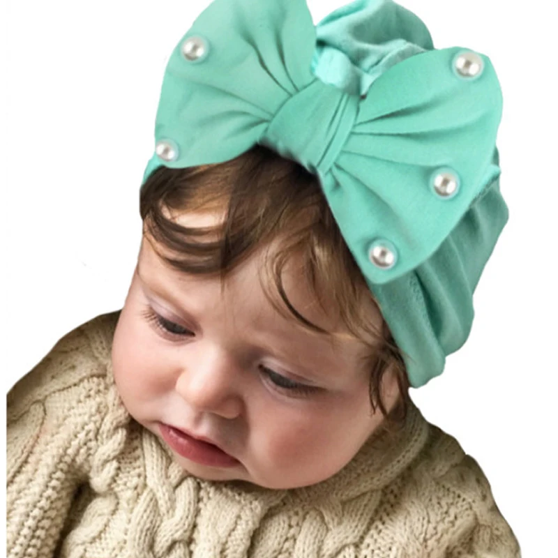 Новая детская шапочка из хлопка с большим бантом шапка липким бисером шестью